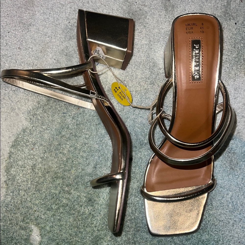 Primark gold Strappy Heels